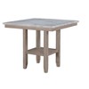 Sapphtopaz Round Dining Table Kitchen Table Transitional Style Counter Height Table with 2 Display Shelves - 2 of 4