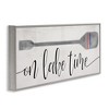 Stupell Industries On Lake Time Boat Oar Phrase Framed Giclee Art, Gray, 24" x 10" - 2 of 4