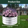 3-Pack Galvanized Metal Raised Garden Beds, Round Planter Boxes for Vegetables, Herbs, Flowers & Outdoor Gardening - 2 of 4