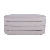 APRILSOUL Velvet Ottoman Bench with Storage, Taupe - 3 of 4