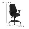 Flash Furniture Mid-Back Black Fabric Multifunction Swivel Ergonomic Task Office Chair with Adjustable Arms - 4 of 4