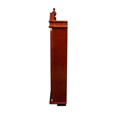 Regal Oak Wall Clock with Gold Pendulum and Chimes