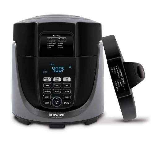 NuWave Duet 6qt Pressure Cooker and Air Fryer - Black - image 1 of 4