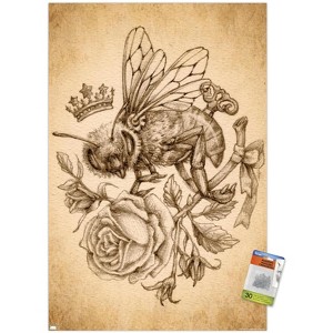 Trends International Brigid Ashwood - Sepia Bee and Rose Unframed Wall Poster Prints - 1 of 4