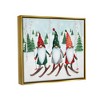 Stupell Industries Gnome Trio Skiing Black Floater Framed Canvas Wall Art - 3 of 4
