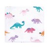 Hudson Baby Infant Girl Cotton Flannel Receiving Blankets, CuteASaurus, One Size - 3 of 4