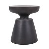 Okak Modern Concrete Outdoor Side Table, LightWeight Geometric End Tables, Decorative Garden Stools for Indoor Outdoor, Patio Accent Table, Copper - 3 of 4
