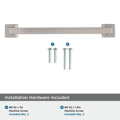 Polished Nickel 6-5/16" Traditional Bar Pull with Mounting Hardware