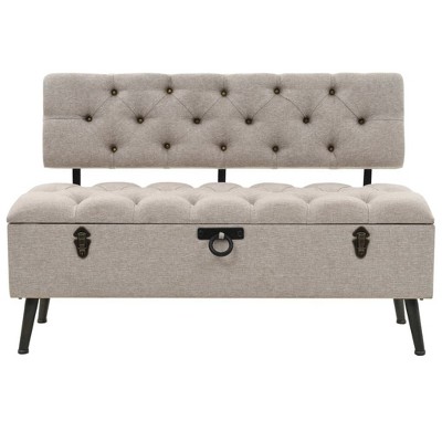 vidaXL Storage Bench with Backrest 43.3