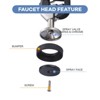 WOWOW 7/8-20UNEF Pre Rinse Sprayer with Black Handle Rubber Nozzles for Commercial Sink Faucet - 4 of 4