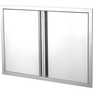 Brushed Stainless Steel BBQ Access Door, Outdoor Kitchen Cabinet Doors, Durable Weather-Resistant Doors for Barbecue Islands, Suitable for Outdoor - 1 of 4