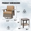 EAGLE PEAK Classic 2-Piece Patio Bistro Set with Swivel Rocker Chair and Side Table, 360° Swivel Wicker Outdoor Furniture - 3 of 4