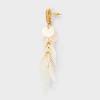Pearl Inlay Hoop Earrings - A New Day™ Gold/White - 2 of 2