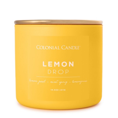 3-wick 14.5oz Jar Candle Pop Of Color Collection Lemon Drop - Colonial ...