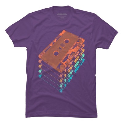 Men's Design By Humans Cassette Tapes By robotface T-Shirt
