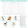 Costway 36'' Folding Wooden Freestanding Pet Gate Dog Gate W/360° Flexible Hinge White/Espresso - 3 of 4