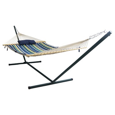 Blue Wave Island Retreat 12' Hammock Set - Blue Cover