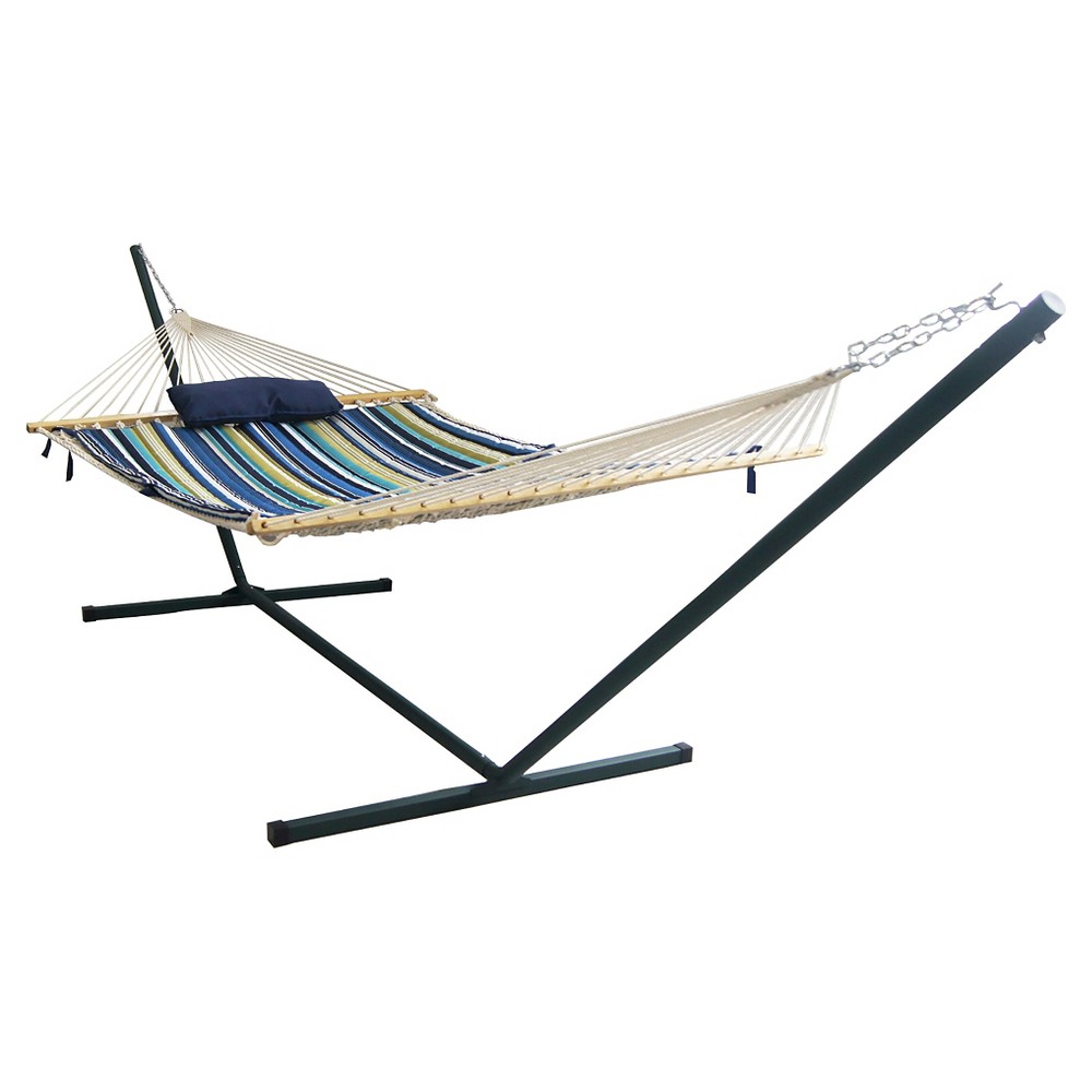 Photos - Hammock Blue Wave Island Retreat 15'  Set - Relaxing Outdoor Oasis, Easy-Mo