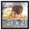 PosterPalooza | Square Minimalist Grey Picture Frame - UV Acrylic, Foam Board Backing, Hanging Hardware - 2 of 4