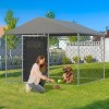 Erommy 6'x6' Outdoor Dog Kennel with Secure Lock, Outside Dog Kennels with UV & Waterproof Cover for Backyard - 4 of 4