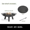 Good Directions Porto 24" Outdoor Fire Pit with Cover Lid Black - 4 of 4