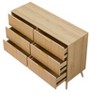 TIRAMISUBEST 6 Double Dressers with Wavy Drawers,Wooden Bedroom Dresser - 4 of 4