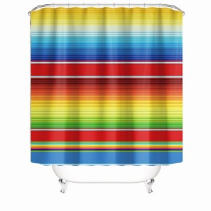 Rainbow Stripes Shower Curtains for Bathroom Waterproof Fabric Bath Curtain Durable Soft Stylish Bathroom Decor 72x72 Inch - 1 of 1