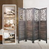NicBex 67.00" H Room Divider Folding Privacy Screen with Hollow Wood Carving for Home & Office - 4 of 4