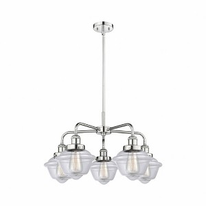 Oxford - 5 Light Stem Hung Chandelier In Art Deco Style-13.5 Inches Tall and 24.5 Inches Wide - 1 of 1