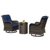 UPTION 3-Piece Wicker Outdoor Seating Group with Fire Pit - 2 of 4