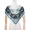 Elerevyo Women's Floral Printed Square Silk Feeling Satin Scarves Head Wrap Bandanas 35.4" X 35.4" - 2 of 4