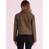 Allegra K Women's Faux Leather Zip Up Long Sleeve Vintage Moto Biker Jackets - 3 of 4