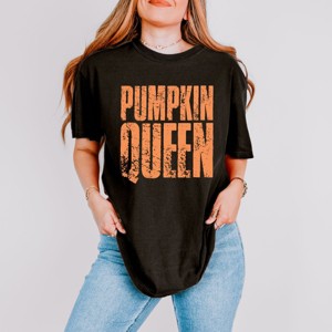 Simply Sage Market Pumpkin Queen Distressed Garment Dyed Tee - 1 of 4