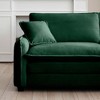 VYNXARIA Ottoman Footstool in Corduroy Fabric, Can be Used with 2 Seater Sofas, 3 Seater Sofas and 4 Seater Sofas,Green Corduroy Fabric - 2 of 4
