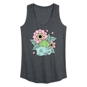 Women's - Pokémon - Bulba Flowers Graphic Racerback Tank - 1 of 4