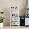 Cloud White 5 - Tier Metal Storage Rack with X Side Frames and Dense Mesh.12.6 x 23.6 x 57.3 inches, it has an industrial style and is perfect - 3 of 4