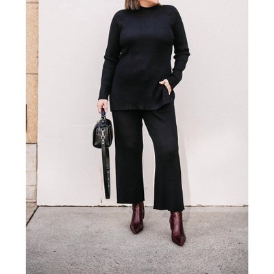 Women's Mockneck Ribbed Sweater - Dex
