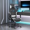 vidaXL - Adjustable Black and White Fabric Massage Gaming Chair with Footrest - Modern-Style Gaming Chair Ideal for Players - 2 of 4