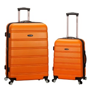 Rockland Melbourne Hardside Expandable Luggage with Spinner Wheels Orange 2 Piece (20/28) - 1 of 4