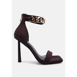 Last Sip Micro Suede High Heel Sandals - 1 of 4