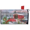 Briarwood Lane Winter Christmas Mailbox Cover  - Standard Size - Winter Covered Bridge Seasonal Magnetic For Christmas Mailbox Cover - 3 of 3
