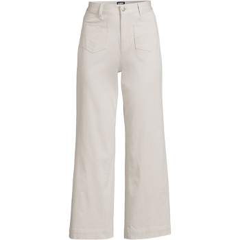 Lands' End Women's High Rise Patch Pocket Chino Crop Pants