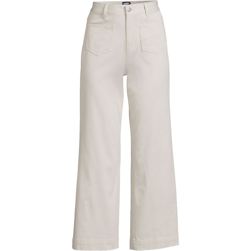 Lands' End Women's High Rise Patch Pocket Chino Crop Pants, 3 of 5