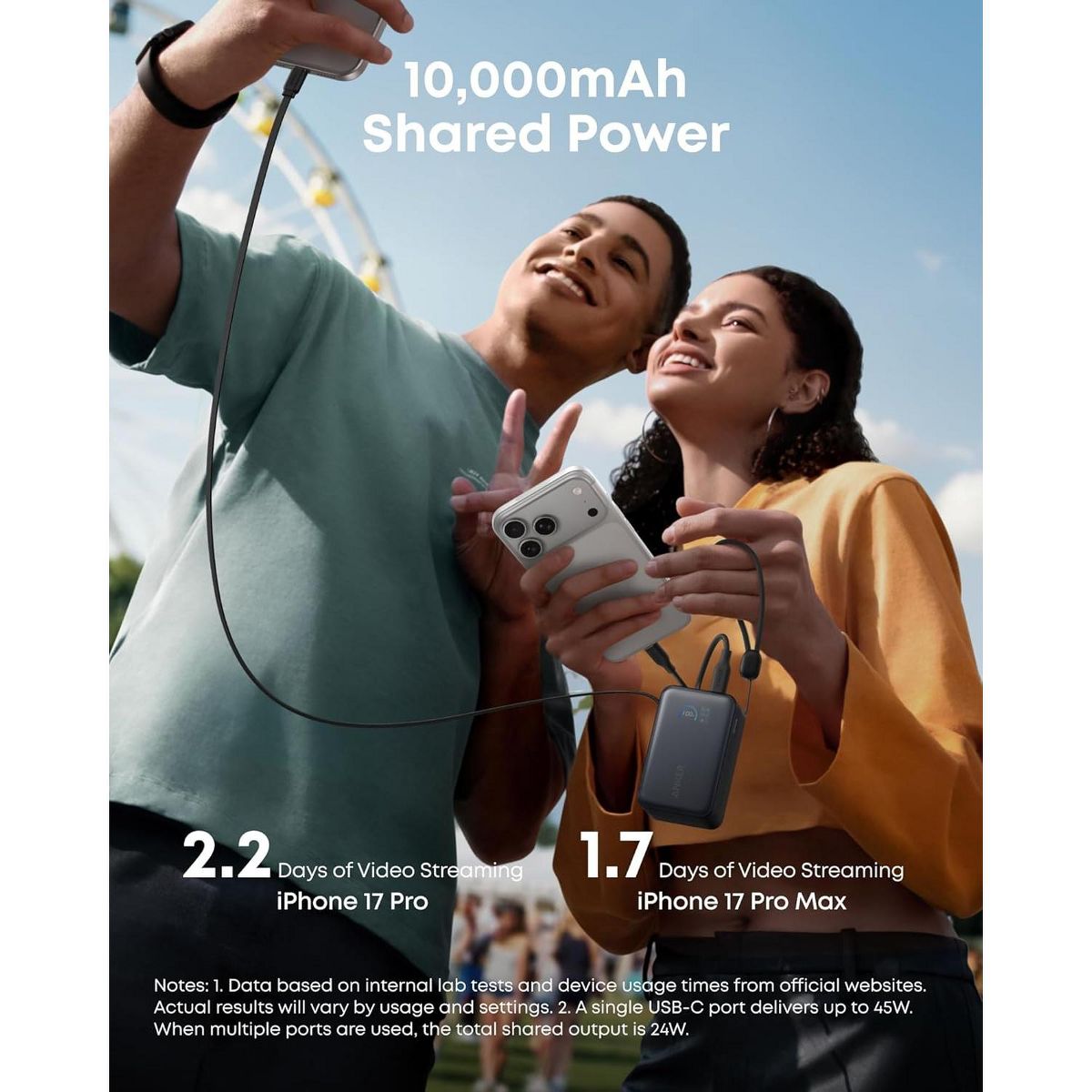 Anker Nano Portable Charger, 10,000mAh 45W Max Compact Power Bank - thumbnail 6