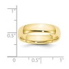 Black Bow Jewelry 2mm to 6mm 10K Yellow Gold Lightweight Domed Comfort Fit Band - 3 of 4