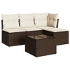 vidaXL Garden Sofa Set  PE rattan Medium Adjustable Feet - 2 of 4