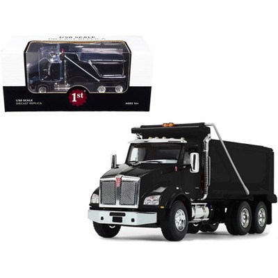 Kenworth T880 Dump Truck Black 1/50 Diecast Model by First Gear