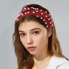 Unique Bargains Women's Velvet Pearl Knot Hairband 1 Pc - 2 of 4