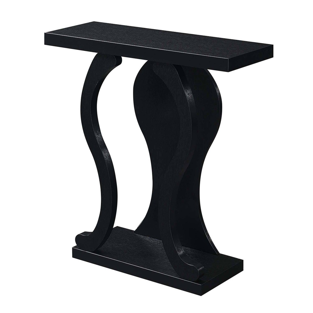 Photos - Coffee Table Newport Terry B Console Table with Shelf Black - Breighton Home