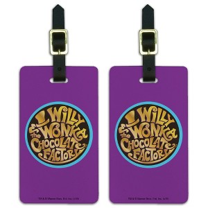 Willy Wonka And The Chocolate Factory Logo Luggage ID Tags Set of 2 - 1 of 4